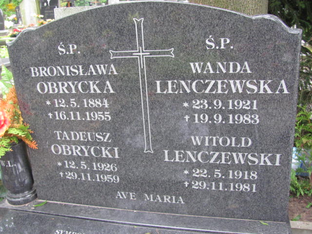 Wanda Lenczewska 1921 Elbląg - Grobonet - Wyszukiwarka osób pochowanych