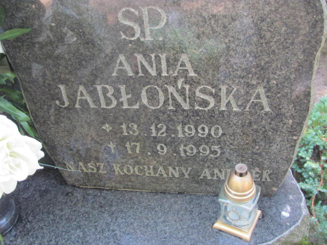 Anna Jabłońska 1990 Elbląg - Grobonet - Wyszukiwarka osób pochowanych