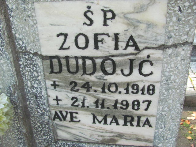 Zofia Dudojć 1918 Elbląg - Grobonet - Wyszukiwarka osób pochowanych