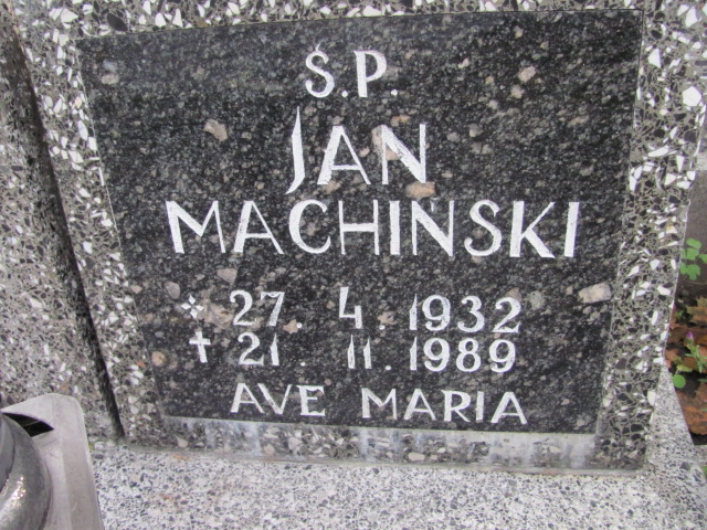 Jan Machiński 1932 Elbląg - Grobonet - Wyszukiwarka osób pochowanych