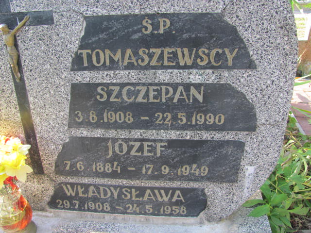 Józef Tomaszewski 1884 Elbląg - Grobonet - Wyszukiwarka osób pochowanych