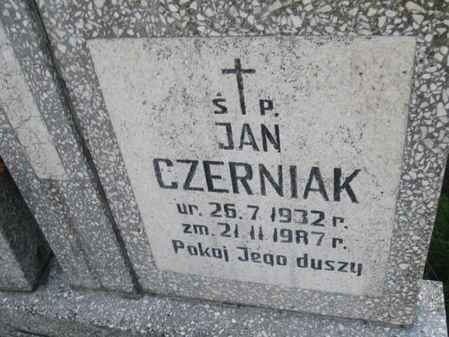 Jan Czerniak 1932 Elbląg - Grobonet - Wyszukiwarka osób pochowanych