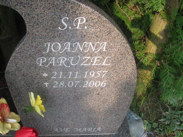 Joanna Paruzel 1957 Elbląg - Grobonet - Wyszukiwarka osób pochowanych