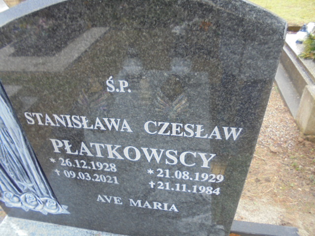 Czesław Płatkowski 1929 Elbląg - Grobonet - Wyszukiwarka osób pochowanych