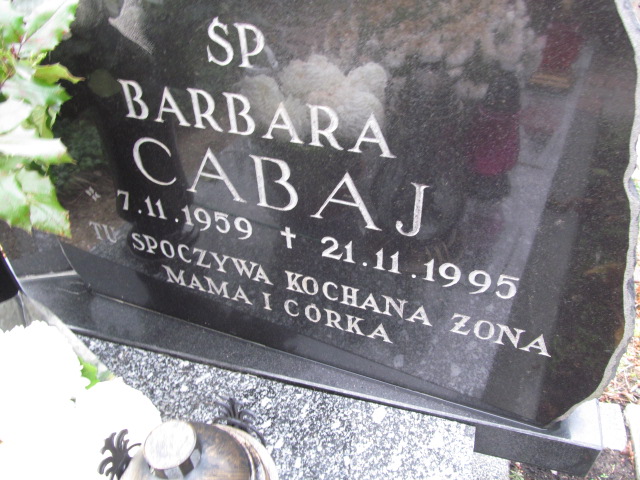 Barbara Cabaj 1959 Elbląg - Grobonet - Wyszukiwarka osób pochowanych