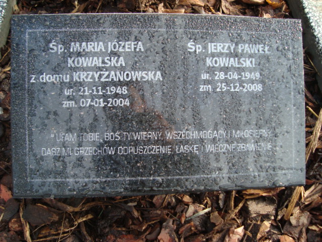 Maria Józefa Kowalska 1948 Elbląg - Grobonet - Wyszukiwarka osób pochowanych