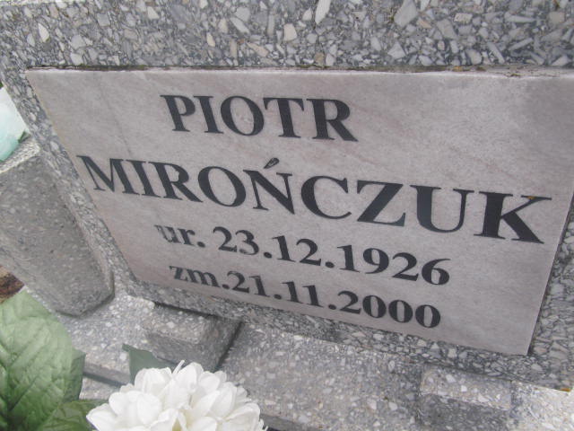 Piotr Mirończuk 1926 Elbląg - Grobonet - Wyszukiwarka osób pochowanych