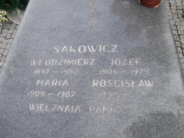 Rościslaw Sakowicz  1939 Elbląg - Grobonet - Wyszukiwarka osób pochowanych