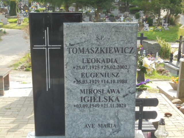 Eugeniusz Tomaszkiewicz 1929 Elbląg - Grobonet - Wyszukiwarka osób pochowanych